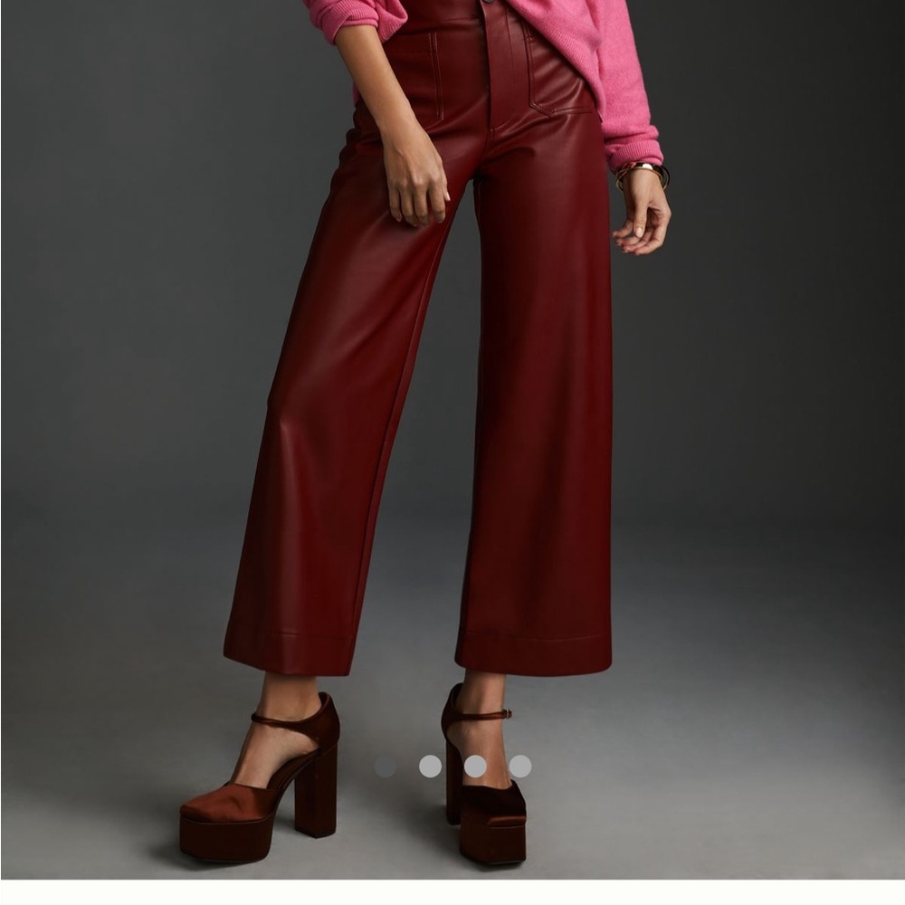 Cherrywood Red Maeve Collette Faux Leather Pants